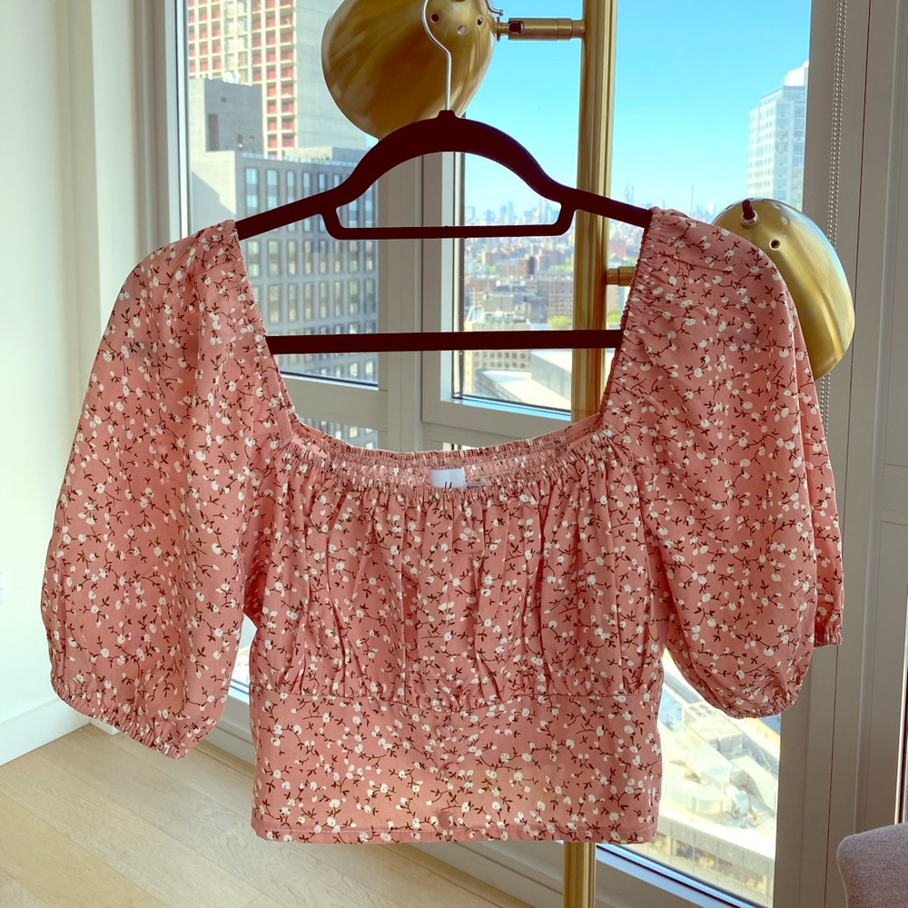 Pink floral top